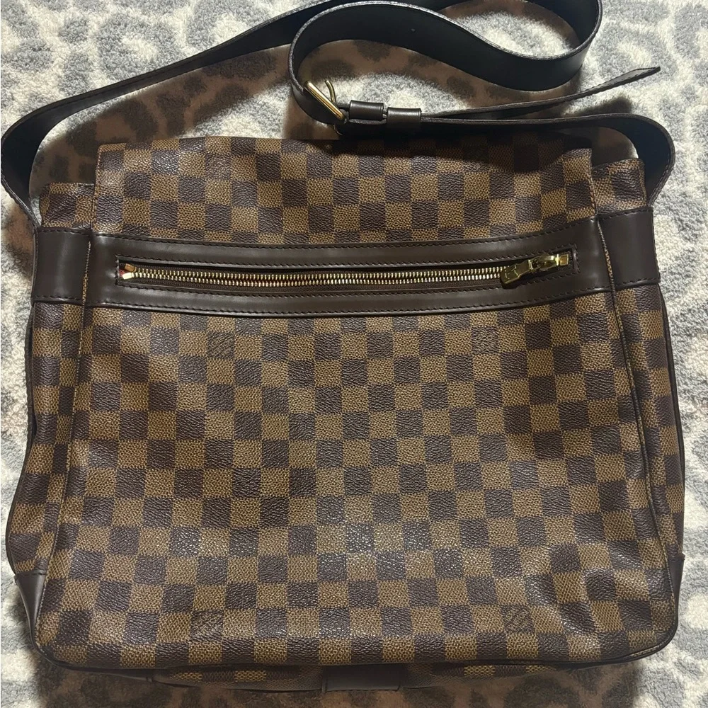 🔥🔥Unisex Louis Vuitton Brown Damier Ebene Leather Crossbody/Messenger Bag 🔥🔥